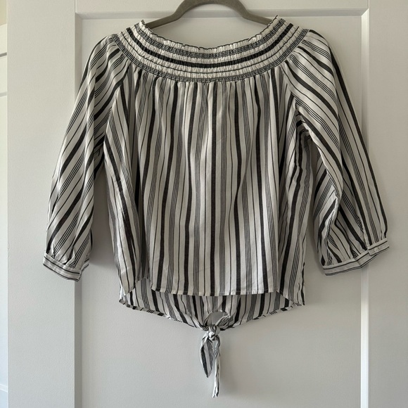 Dynamite grey and white striped top - Picture 3 of 6